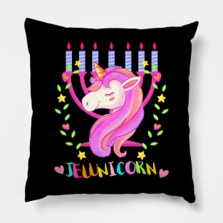 Jewnicorn Jewish Unicorn Jew Rosh Hashanah Menorah Pillow