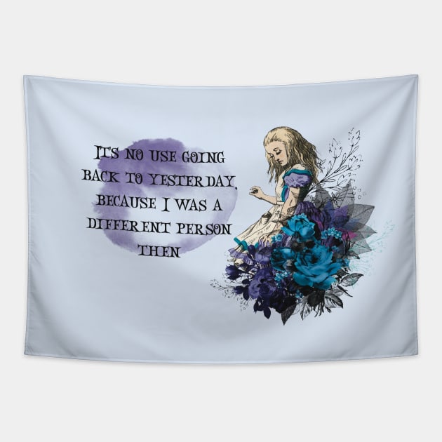 Alice in Wonderland quote Tapestry by starwilliams