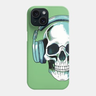 Human skull dj music Phone Case
