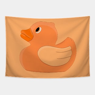 Orange Rubber Duck Tapestry