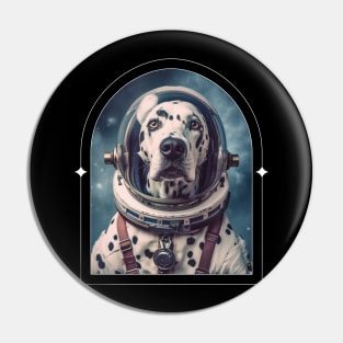 retro astronaut dog Pin