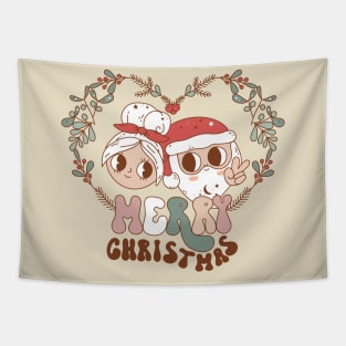 Santa Mrs Claus Christmas Tapestry