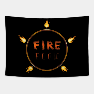 Fire Hoop Dance Flow Tapestry