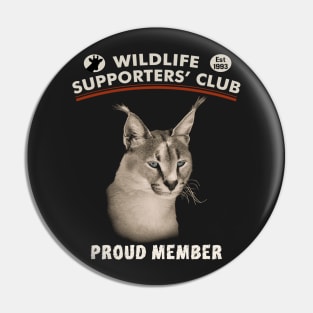 Caracal Wild Cat Close-up for Wildlife Supporters Pin