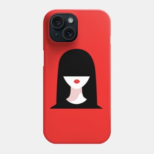 Lady in black Phone Case