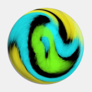 Yellow green blue watercolor abstract art Pin