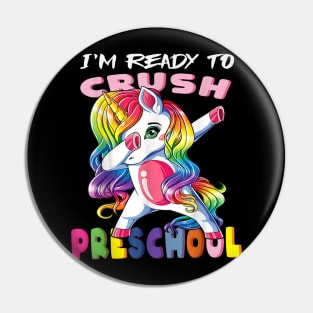 Ready to Crush Love Preschool funny Unicorn Dabing Tee Pin