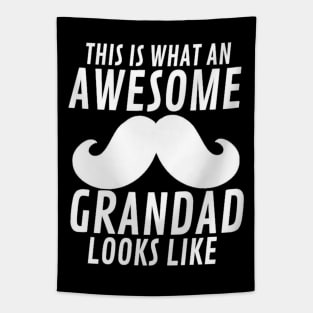 This Is What An Awesome Grandad Looks Like Funny Type Text Man's Woman's Tapestry