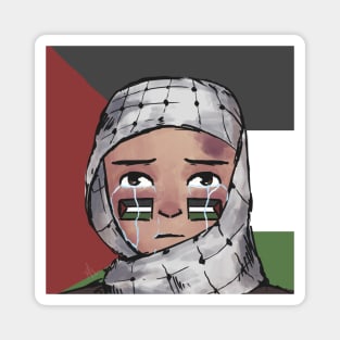 Free Palestine Illustration Magnet