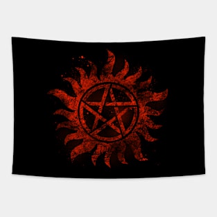 Supernatural vintage red Tapestry