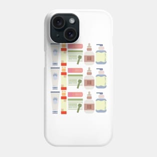 Skincare Essentials Pattern Phone Case