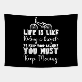 Bike Life Quote Tapestry