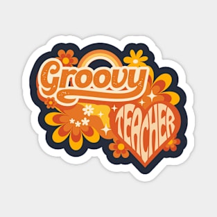 Groovy Teacher Magnet