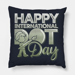 'Kid Drawing Dot' Cool International Dot Day Gift Pillow