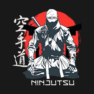 Ninjutsu Ninja Retro Vintage Samurai Warrior T-Shirt