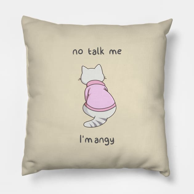 Angry Cat Pillow by AnishaCreations