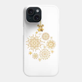 Christmas. Snowflakes and Christmas toy Phone Case