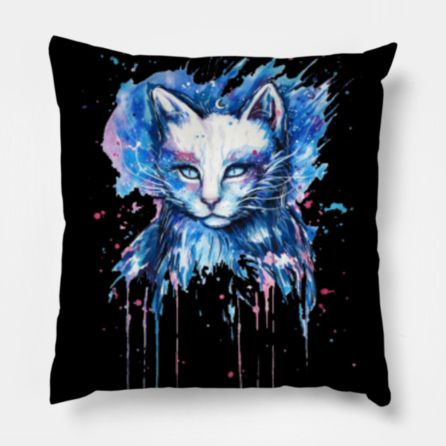 Colorful Cat Kitten Pop Art Kitty Watercolor Painting Cat Pop