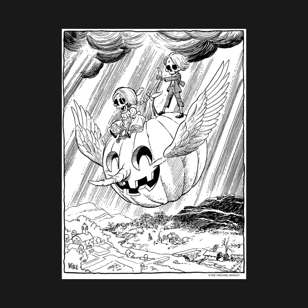 The Flying Pumpkin of Nooz by drawmanley