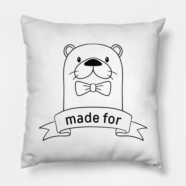 Made For Each Otter Pillow by LuckyFoxDesigns