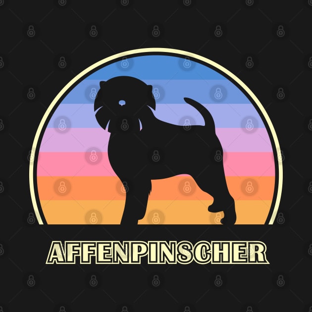 Affenpinscher Vintage Sunset Dog by millersye