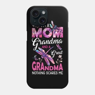 Dragonfly I'm a Mom Grandma and a Great Grandma Phone Case