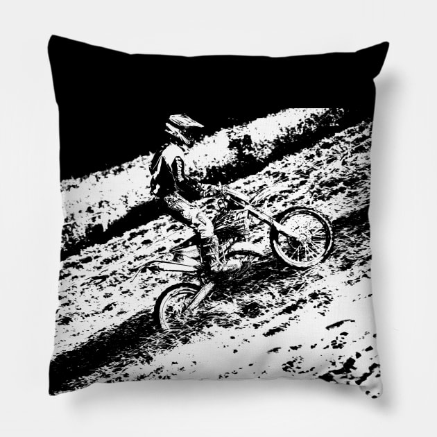 motocross Pillow by rickylabellevie