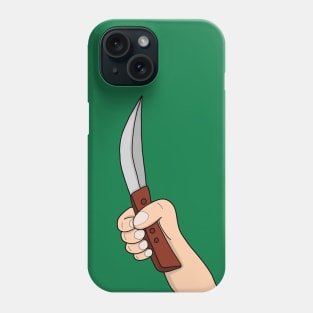 A hand holding a knife Phone Case