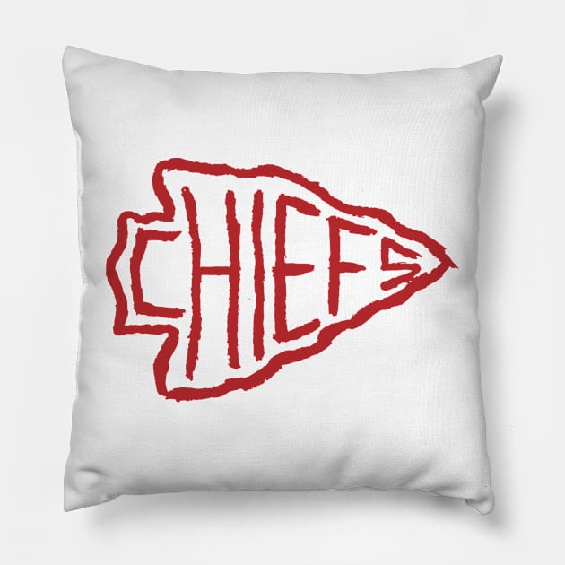 Kansas City Chieeeefs 05 Pillow by Very Simple Graph