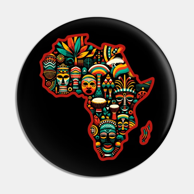 African Legacy Tribute for Black History Month Pin by Xeire