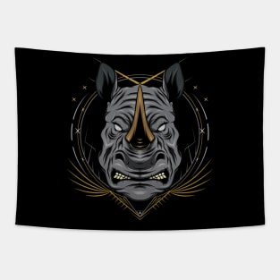 rhinoceros illustration Tapestry