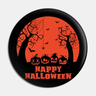 Happy Halloween Pumpkins Pin