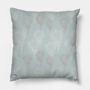 Flower pattern with tropical king proteas Pillow