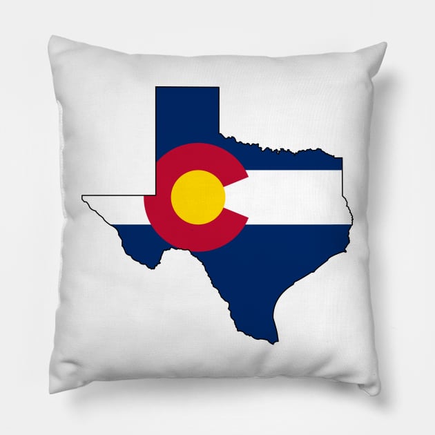 Texas and Colorado Love! Pillow by somekindofguru