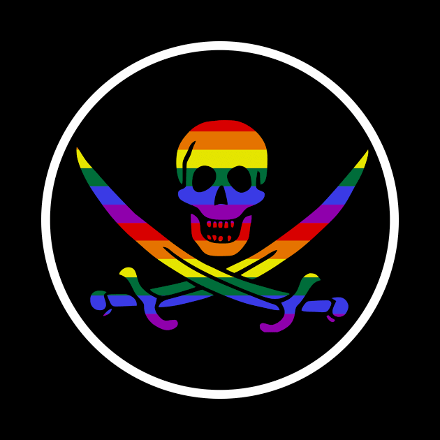 Rainbow Pirate-Skull and Crossbones (Indoor Use) by Shared Reality Shop