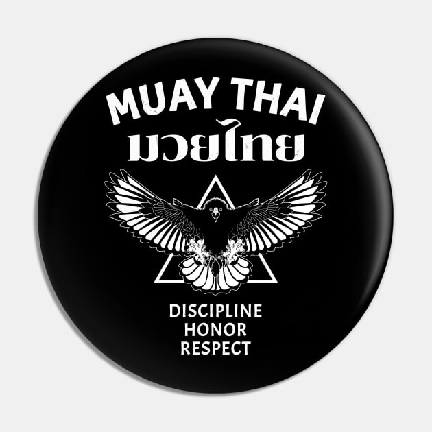 Muay Thai Eagle Pin by NicGrayTees