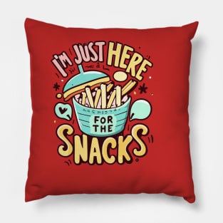 I'm Just Here For The Snacks American Football Match Winner Pillow