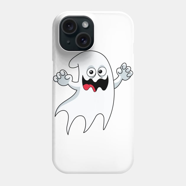 Halloween cute ghost, cartoon ghost, Halloween character Phone Case by PrimeStore