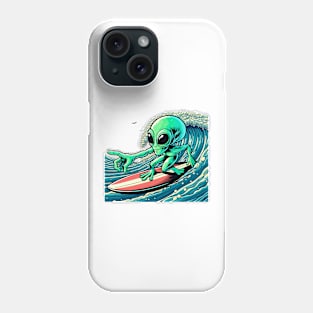 Alien surfer Phone Case