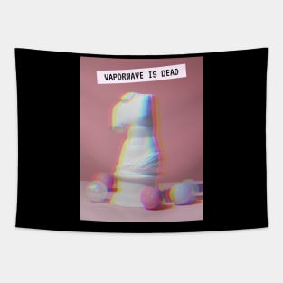 Vapor Dead Statue Aesthetic Glitch Techno Party Tapestry