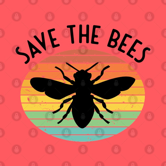 Save The Bees (Retro-Style) by Whimsical Frank