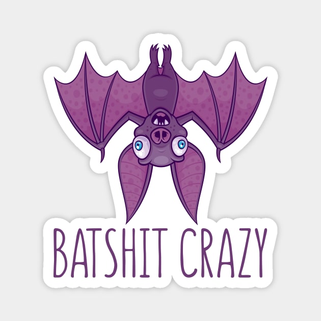 Batshit Crazy Wacky Cartoon Bat Magnet by fizzgig