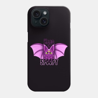 Purple Bat Keep it Spoopy Phone Case