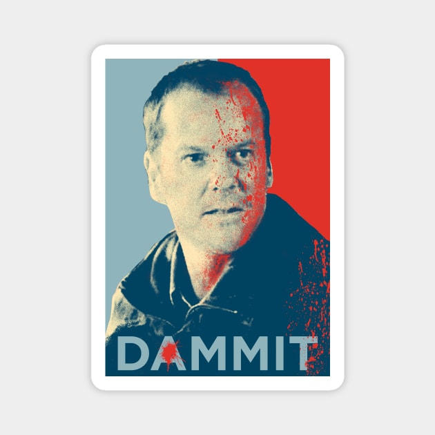 Jack Bauer from 24 in Dammit Magnet by beepea