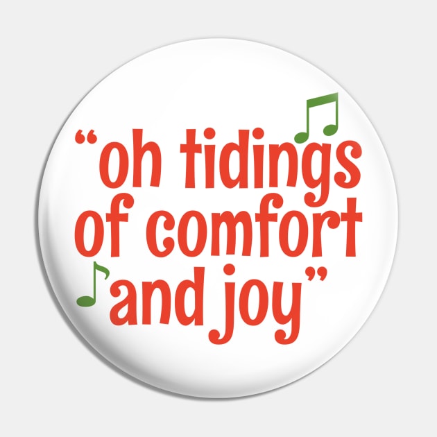 Retro Christmas Carol Music Quote Oh Tidings Of Comfort & Joy - God Rest Ye Merry Gentlemen Pin by retroyule