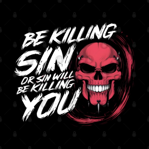 Confront Sin - John Owen Quote - Skull Tee by Reformed Fire