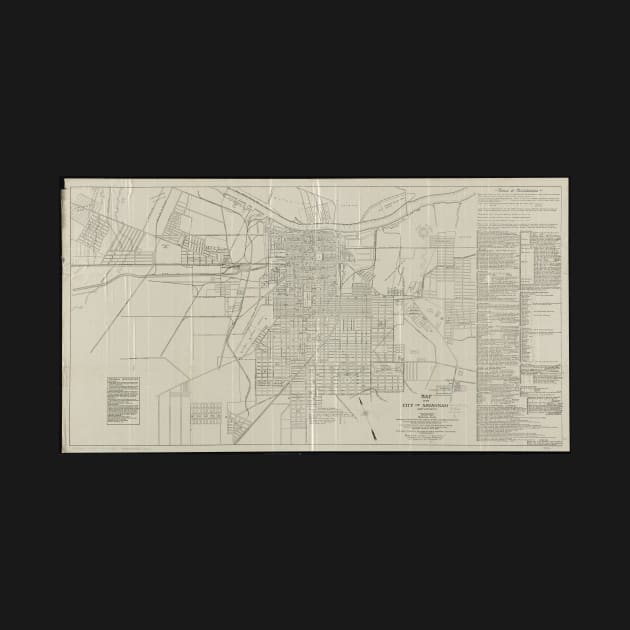 Vintage Map of Savannah Georgia (1917) by Bravuramedia