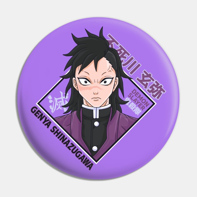 Genya Shinazugawa Pin by TeeTowArt