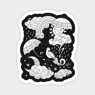 Noncolored Fairytale Weather Forecast Print Magnet