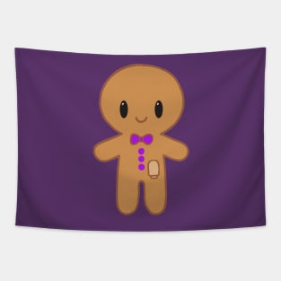 Gingerbread man with Ostomy (Purple) Tapestry